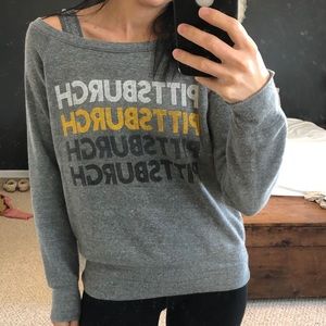Steel City Off-shoulder sweatshirt
